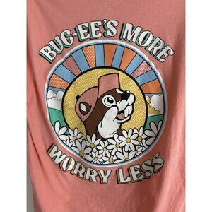 Buc-ees Womens Shirt Adult Size Small Daisy Beave Flower Short Sleeve T Shirt